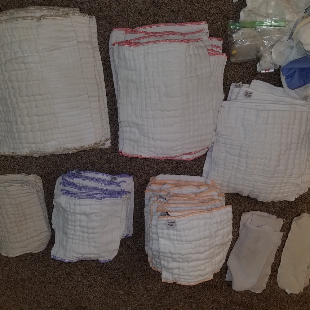 Huge prefold cloth diaper lot